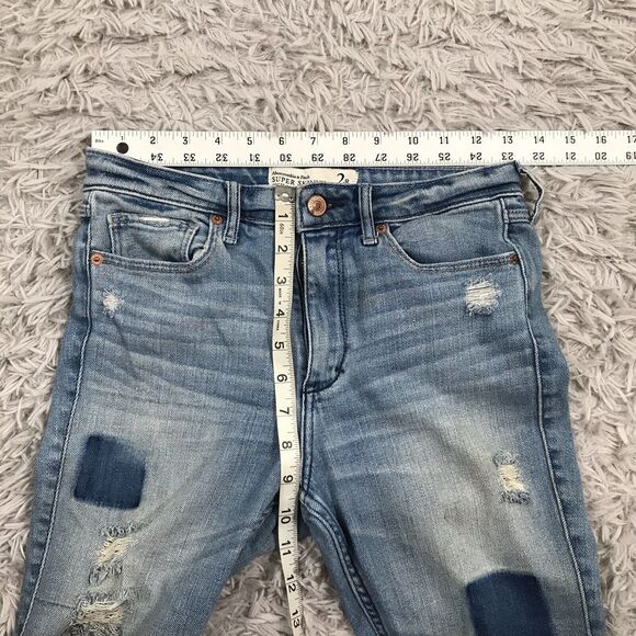 abercrombie & Fitch super skinny jeans high rise 2 R Distressed - Picture 6 of 7